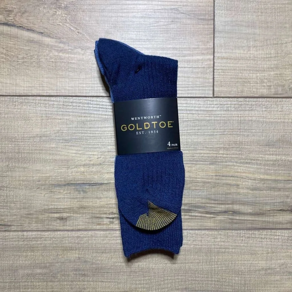 Wentworth‎ Goldtoe Mens Repreve Crew Socks 4-Pack Shoe Size 6 - 12 1/2